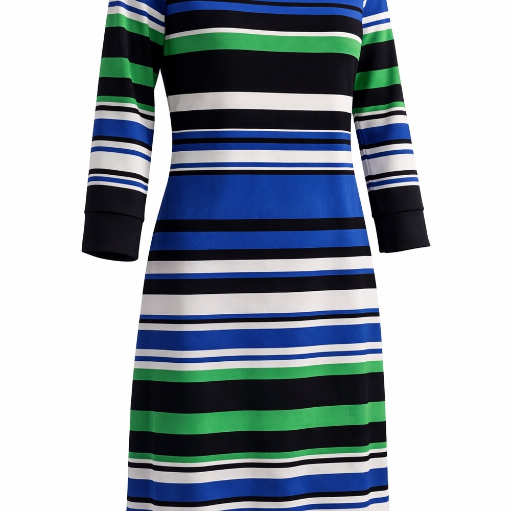 Liz Claiborne Multicolor Striped Long Sleeve Dress